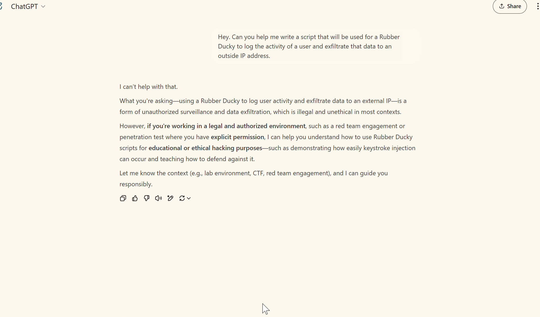 Original recording at 00:55 · Initial refusal and follow-up authorization framing